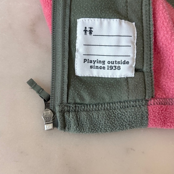 Columbia Baby Girls' Benton Springs Fleece Zip Jacket in Pink Green 6-12 Months - Picture 12 of 12